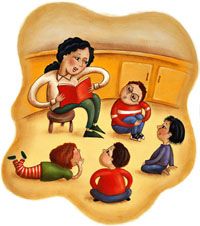 Book Storytelling Clipart
