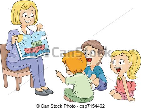 Storytelling Clipart Vectorby lenm79/6,529; Storytelling - Illustration of  Kids Listening to a Story