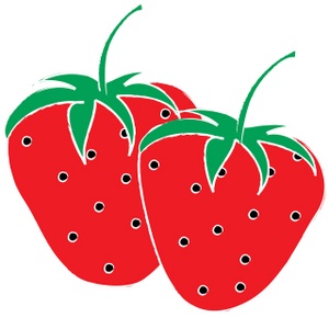 Clip art eating strawberry cl