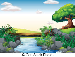 ... Stream - Illustration of  - Stream Clipart