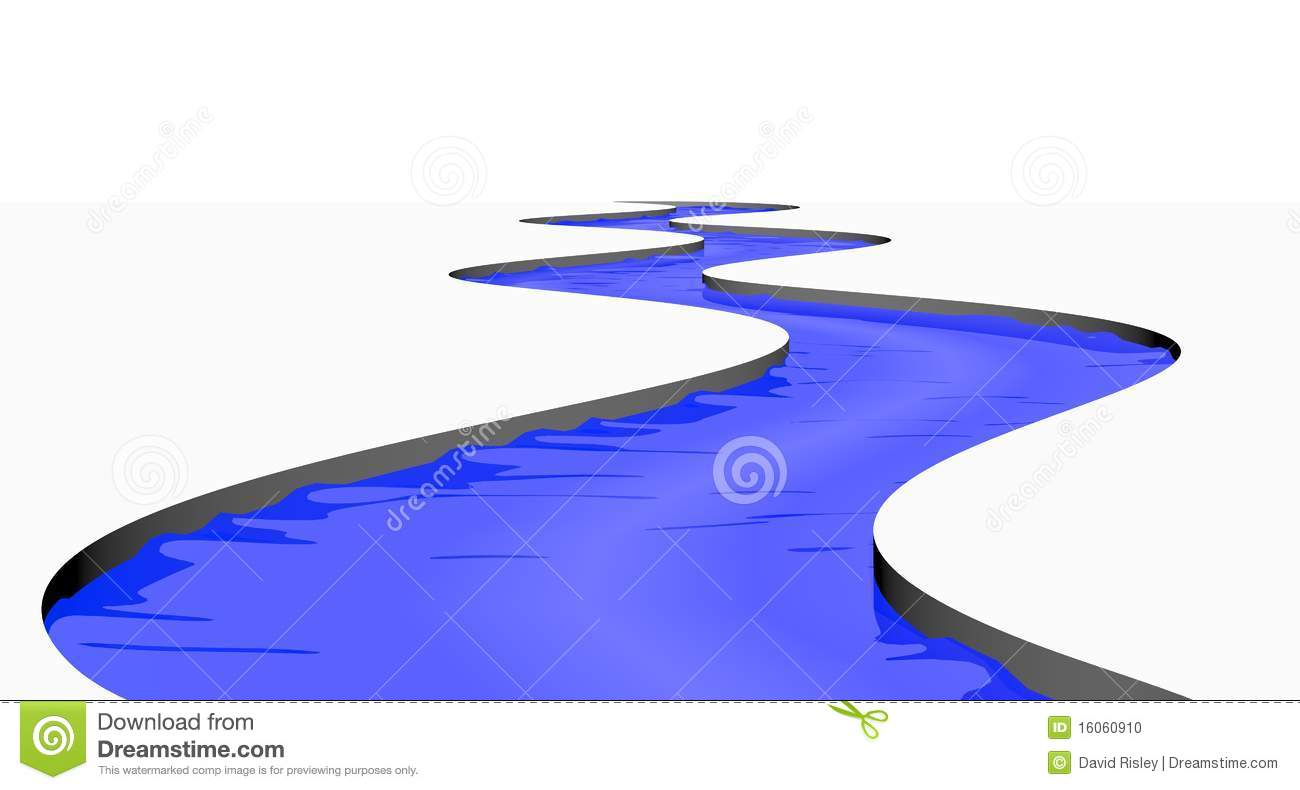 Stream River Isolated Stock Photo Image 16060910