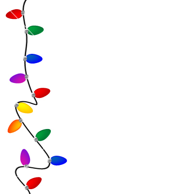 string of christmas lights clipart