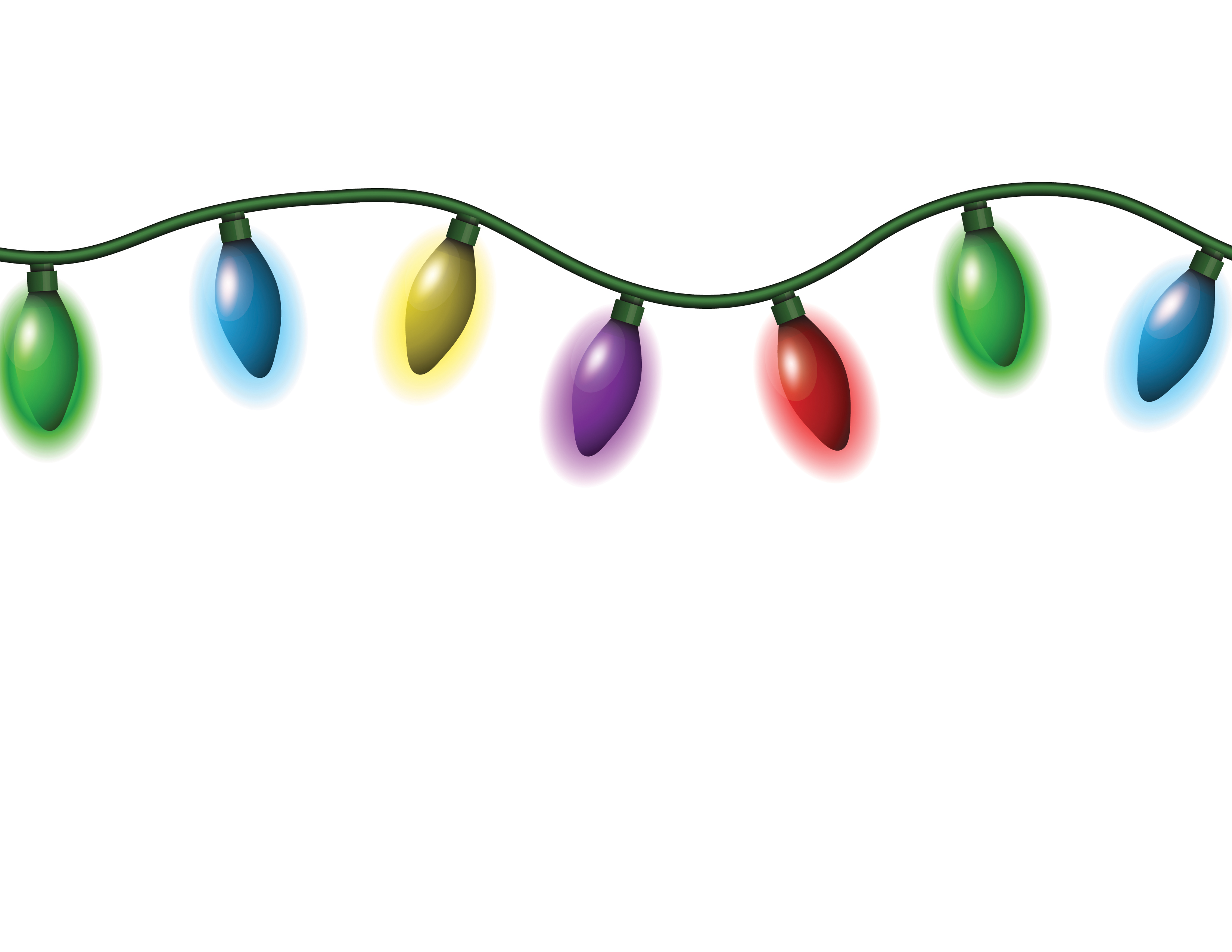 String Of Christmas Lights . - Christmas Lights Clip Art