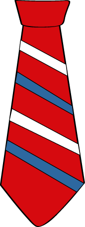 Striped Red, White and Blue T - Clipart Tie