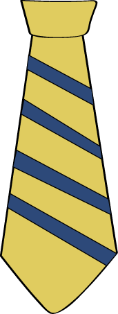 Striped Yellow Tie - Clipart Tie