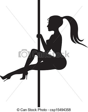 ... Striptease dancer silhouette - Silhouette of a beautiful.