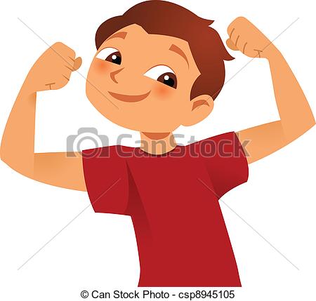 Strong kid - strong kid showing his big muscles