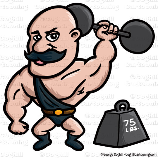 Strongman Cartoon Character Clip Art Stock Illustration By George