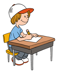 Student Sitting At Desk With 
