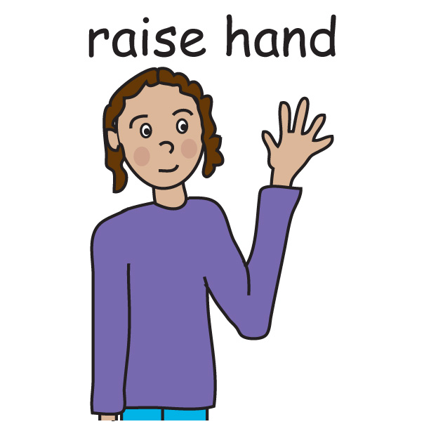 Student Raising Hand Clip Art