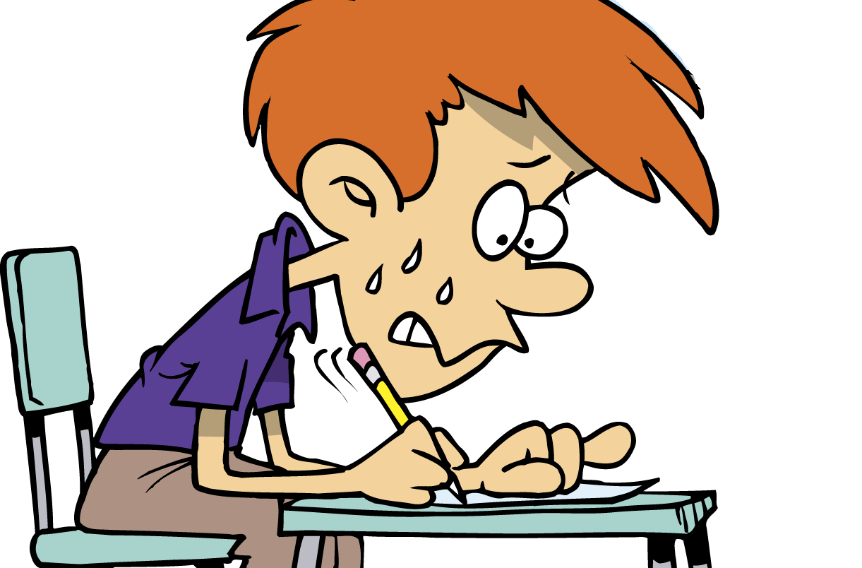 Student Taking A Test Clipart - Exam Clipart