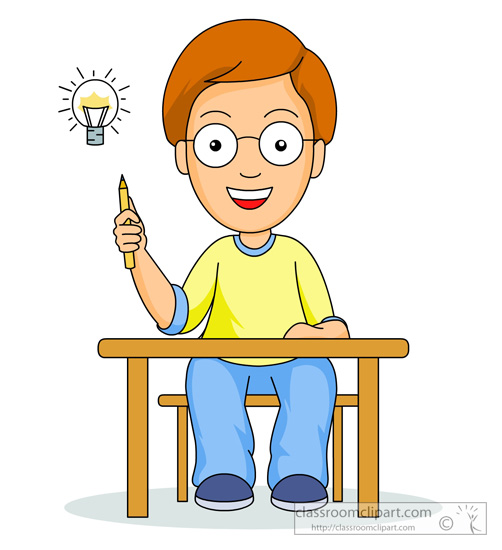Student Thinking Clipart Student With An Idea
