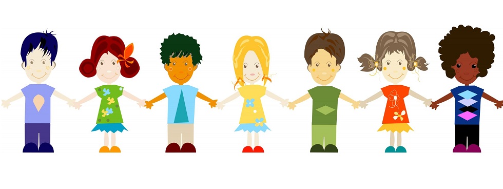 Students holding hands clipart .