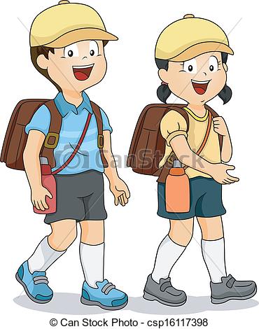 Students Walking In Line Clip - Clipart Of Students