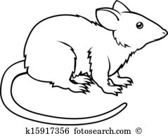 Stylised rat illustration - Rat Clipart