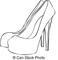 ... Stylish High Heeled Stiletto Shoes - Isolated vector.