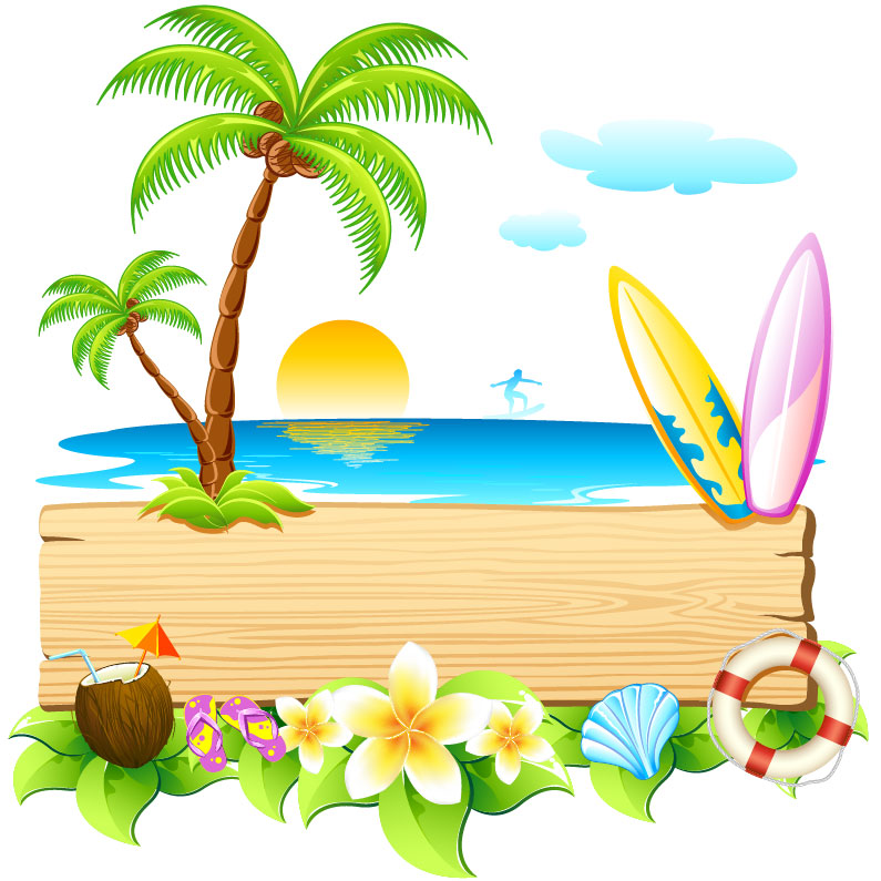 Summer Beach Party Clipart #1