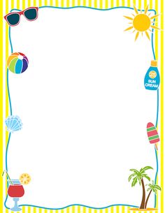 Summer Page Border Clipart Fr