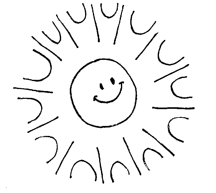 summer clipart black and white