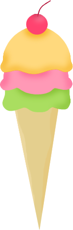 Summer Ice Cream Cone - Clip Art Ice Cream Cone