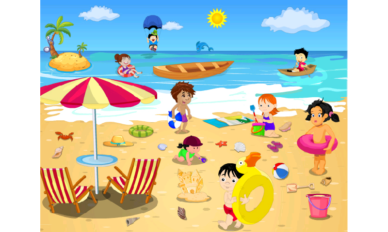 ... summer scene clipart clip - Beach Scene Clip Art