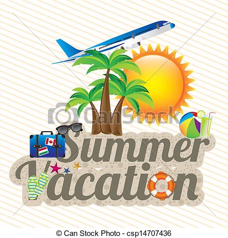... summer vacation design over white background vector... ...