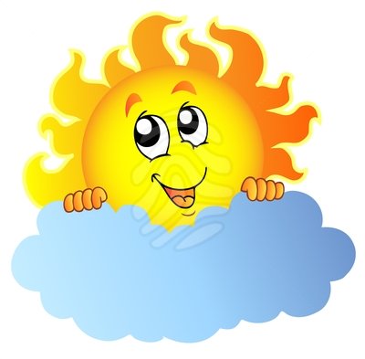 sun and clouds clip art - Sun And Clouds Clipart