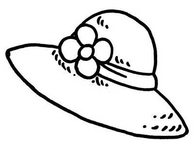 Sun Hat Coloring Page sketch .