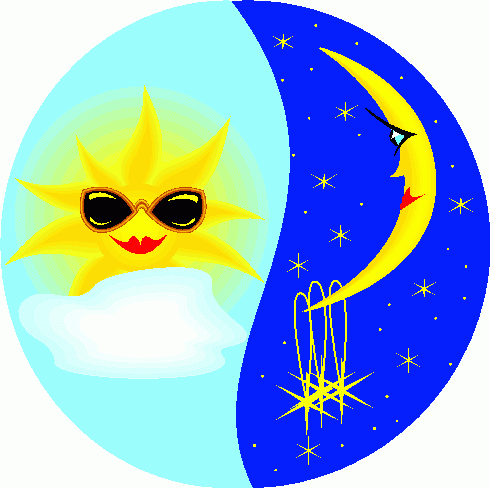 sun__moon_2 clipart - sun__mo - Sun And Moon Clipart
