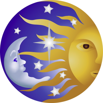 Sun Moon And Stars clip art - Moon And Stars Clip Art