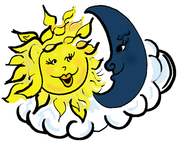 Sun Moon Clip Art - Clipart l - Sun And Moon Clipart