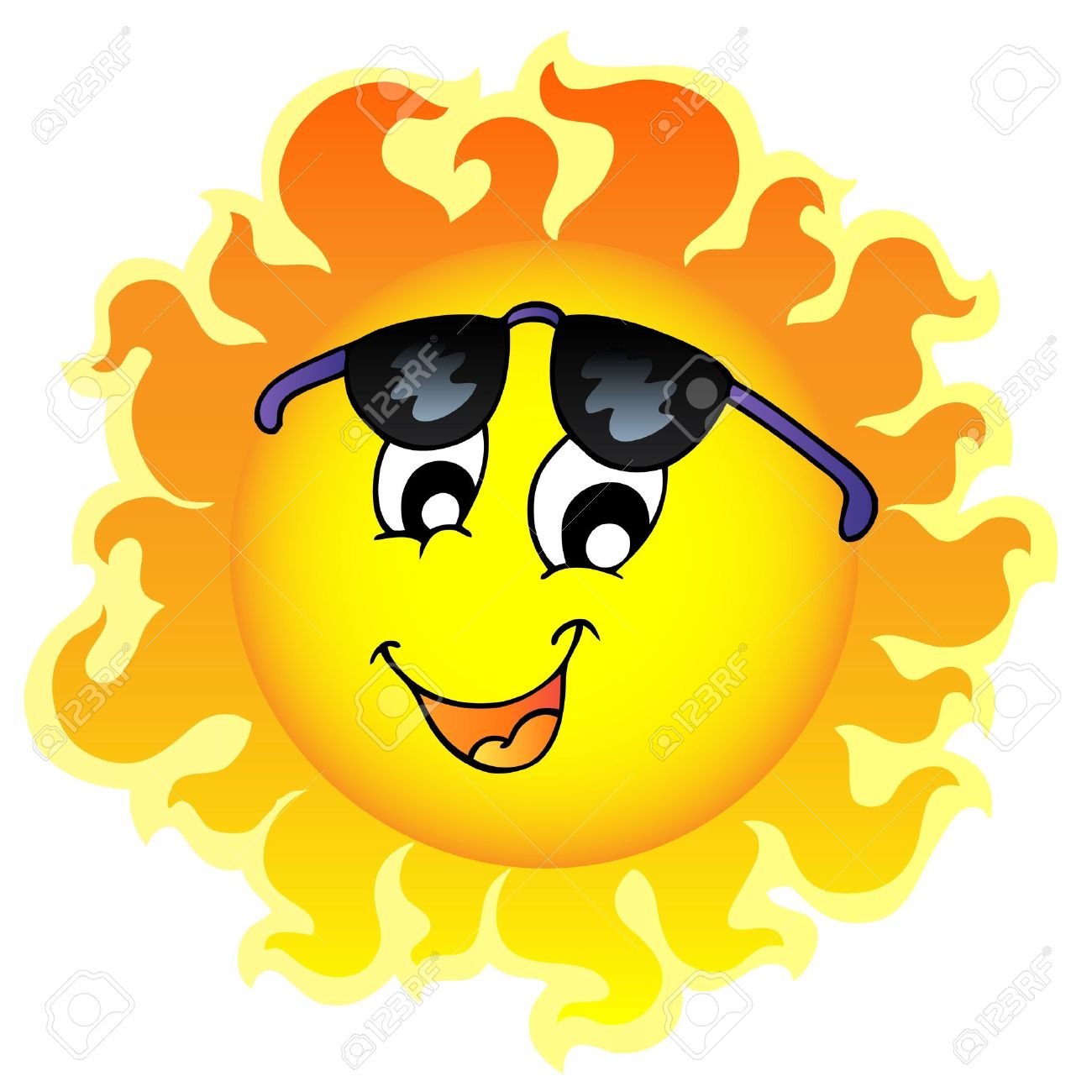 sun with sunglasses clip art free