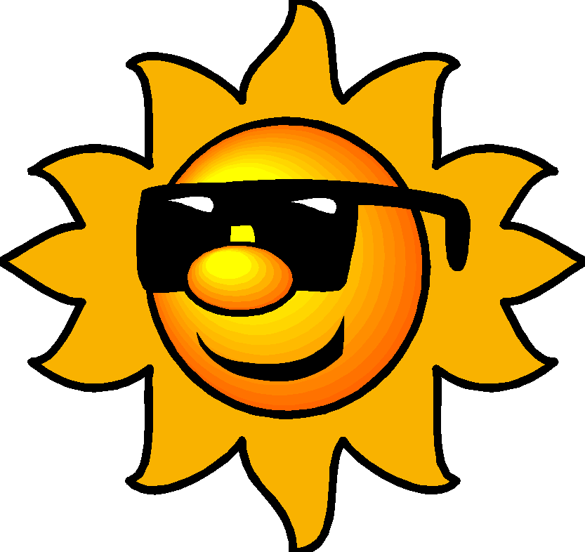 Sun With Sunglasses Clipart