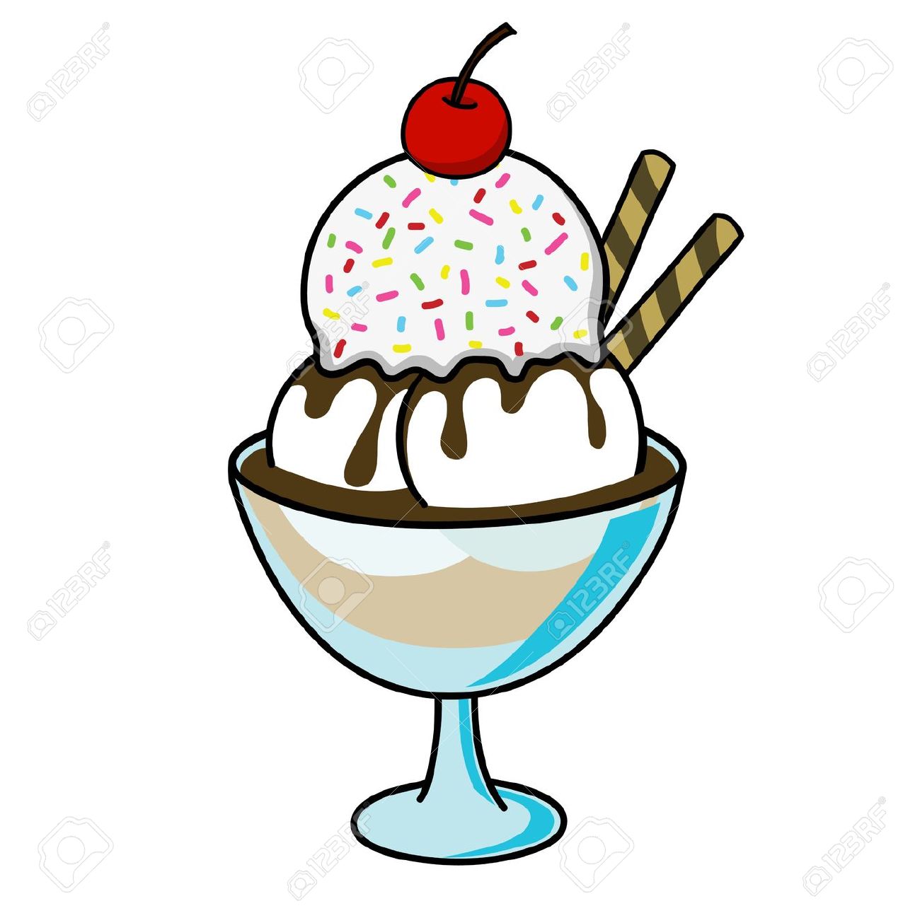 Ice cream sundae clip art at 