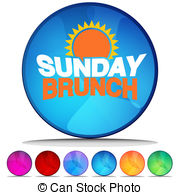 ... Sunday Brunch Shiny Button Set - An image of a Sunday Brunch.