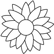 Sunflower Clipart Black And White - Blogsbeta