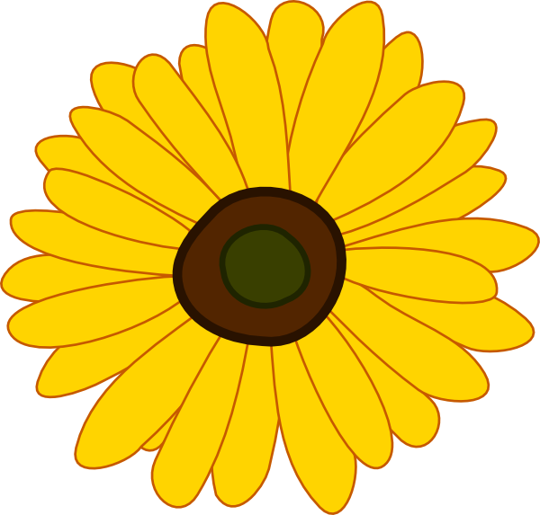 Download this image as: - Sunflowers Clipart