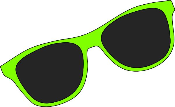 Green sunglasses clip art at 