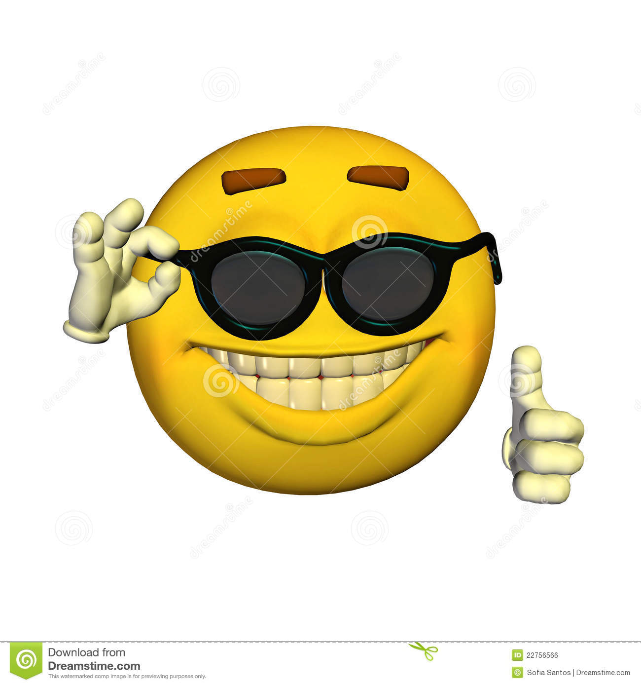Emoji with sunglasses vector 