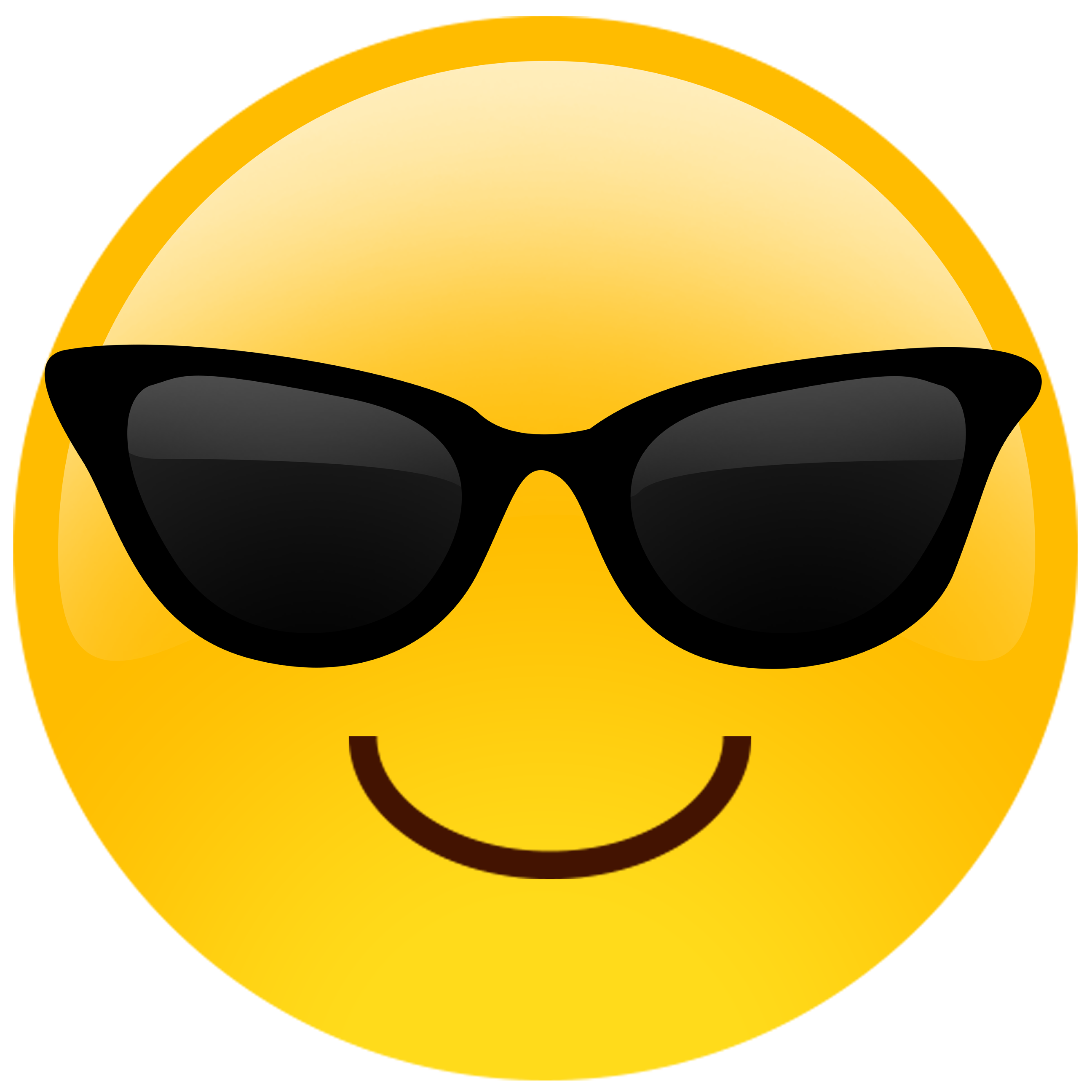Oversized Sunglasses Cutout E - Sunglasses Emoji Clipart
