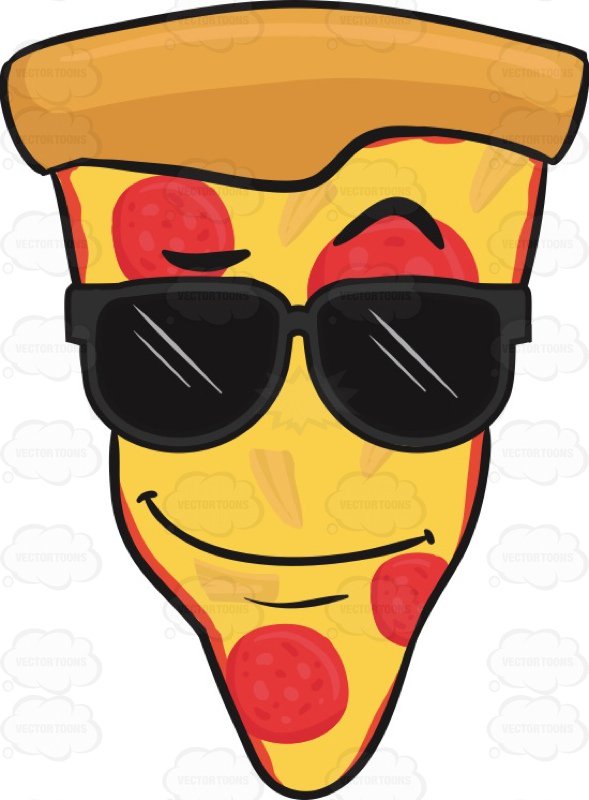 Slice Of Pepperoni Pizza Wear - Sunglasses Emoji Clipart