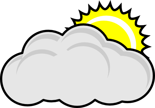 sunny weather clipart - Cloudy Clipart