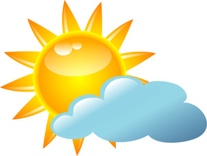 sun and clouds clipart