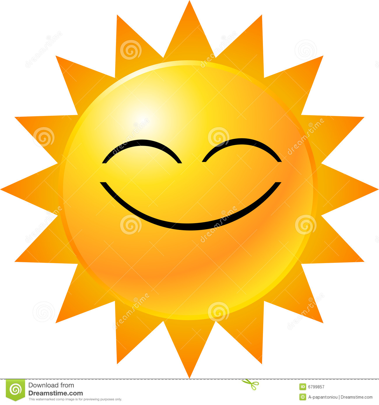 Sunny Smiling Face Clipart #1