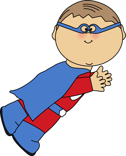 Boy Superhero Holding a Blank