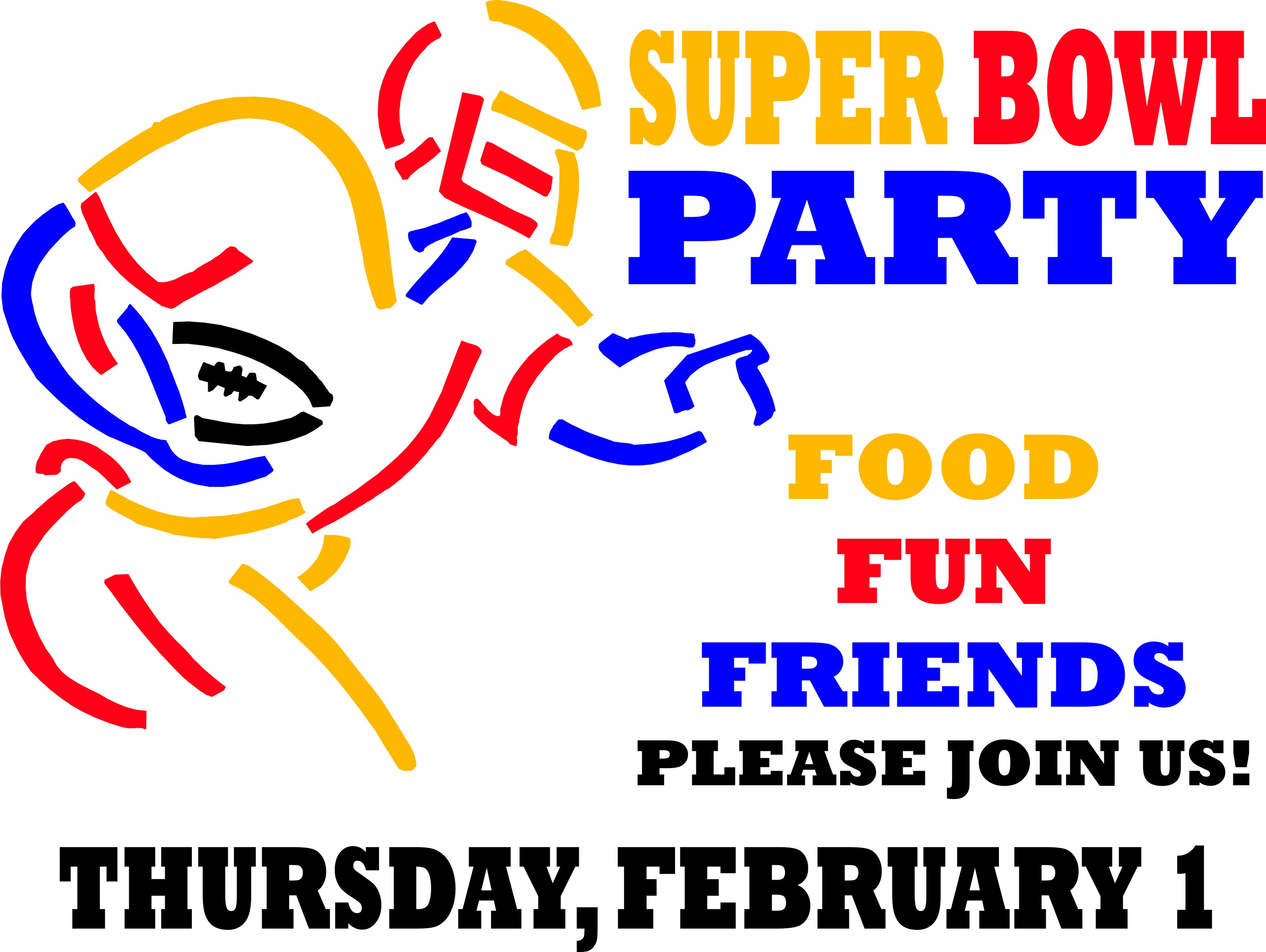 Super Bowl Party Clip Art Sup - Super Bowl Clip Art