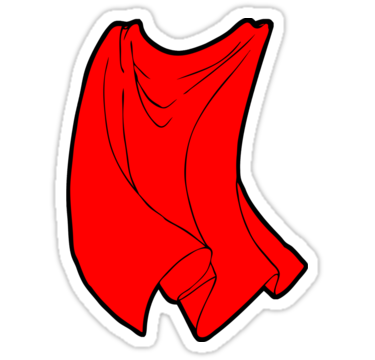Super Hero Red Cape Clip Art