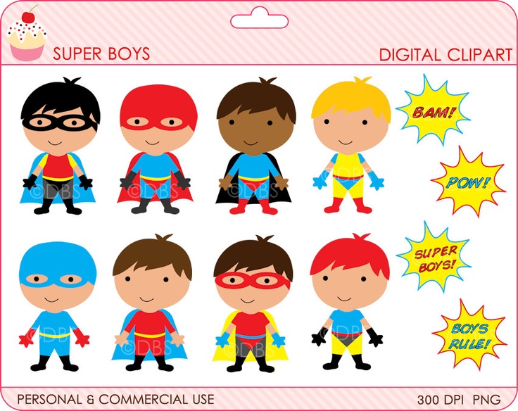 superhero clipart digital cli - Free Super Hero Clip Art