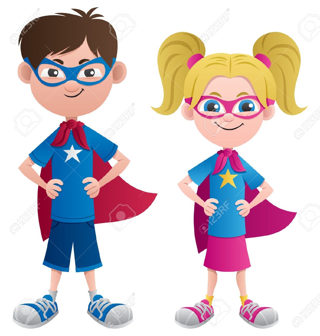 superhero kids: Illustration .