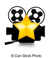 Superhero Movie Star Clipartby cteconsulting1/121; Movie Star - Retro film camera and golden star illustration.